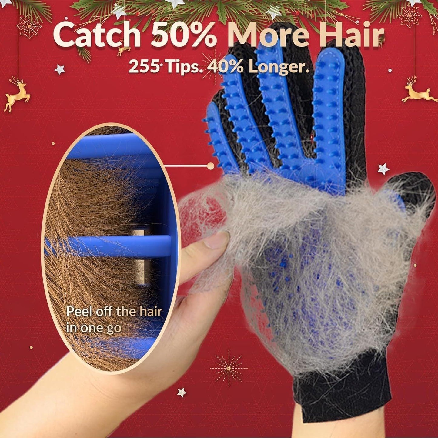 Upgrade Pet Grooming Gloves Cat Brushes For Gentle Shedding Efficient Pets Hair Remover Mittens Dog Washing Gloves For Long And Short Hair Dogs Cats Horse - StyledBy